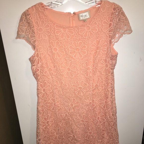 chinese dress ladies Alena Eyelet Lace Dress in Beige main image 1